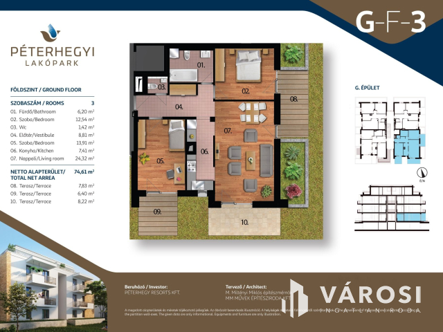 Kulcsrakész lakás Péterhegyen G-F-3