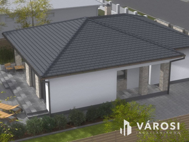 Stílusos otthon nagy terasszal új lakóparkban