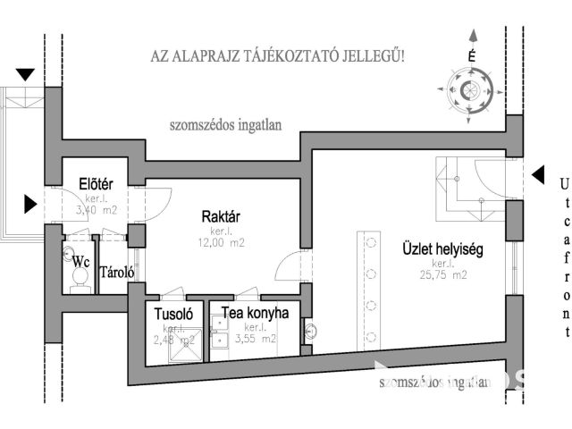 Belvárosi üzlethelyiség